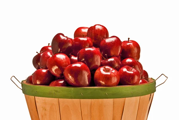 Bushel Of Apples Isolated On White — Stock Photo, Image