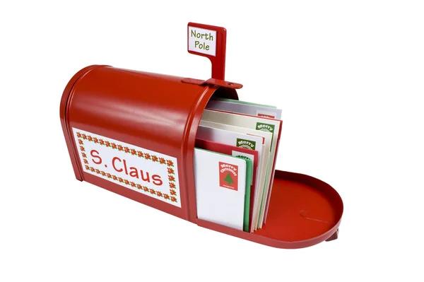 Mikołaja skrzynki pocztowej na białym tle — Zdjęcie stockowe