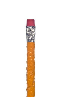 Chewed Up Pencil From Stress Isolated clipart