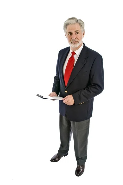 Profile Of Businessman With Clipboard — Stock Photo, Image