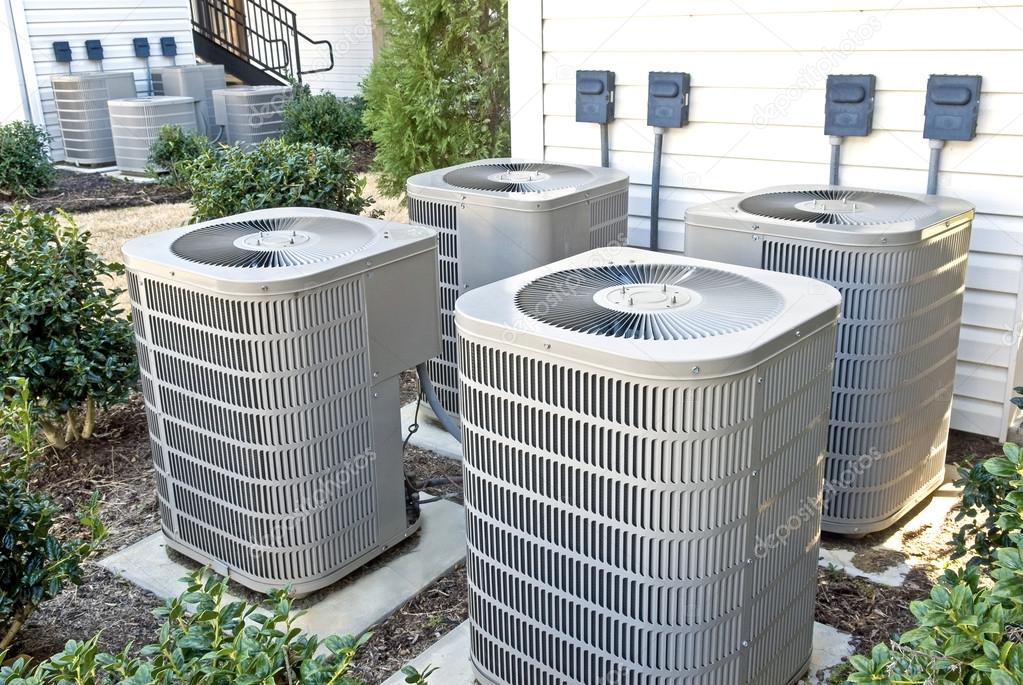 Air Conditioning Units At Apartment Complex