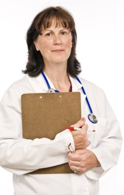 Pano ile güzel doktor