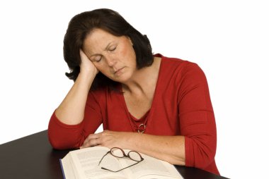 Woman With Stress Headache And Tiredness clipart