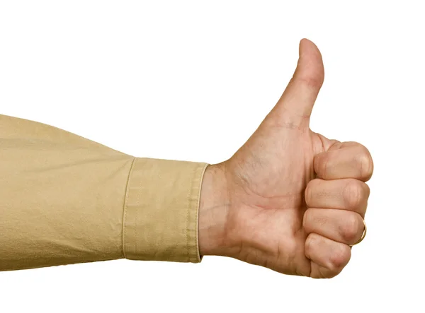 Man Wearing Sleeve Giving A Thumbs Up — Stock Photo, Image