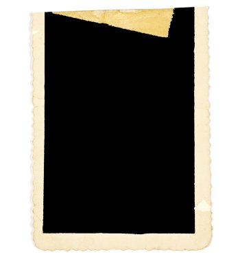 Eski yıpranmış fotoğraf sınır soluk bandı ile