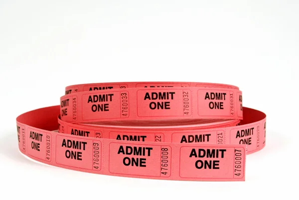 Roll Of Red Admission Tickets — Stock Photo, Image