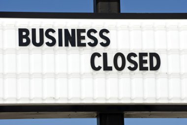 Closed Retail Business Sign clipart