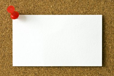 corkboard boş kartvizit