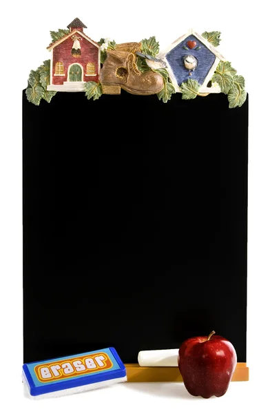 Quadro negro decorativo com maçã — Fotografia de Stock