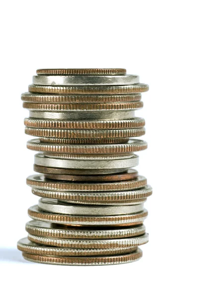 Stack Of US Coins — Stock Photo, Image