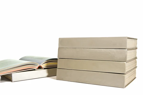 Stack di libri con spine vuote pronto per la copia — Foto Stock