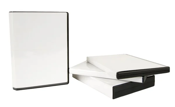 Blank DVD Case Standing Up With Blank Cases On Side — Stock Photo, Image