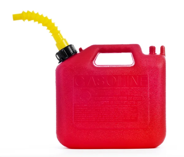 Grande recipiente de gasolina ou combustível vermelho — Fotografia de Stock