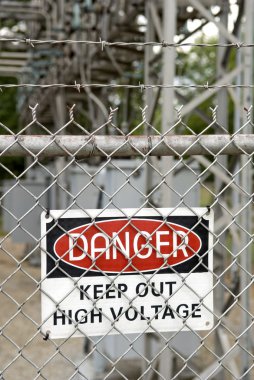 Danger, High Voltage Keep Out Sign