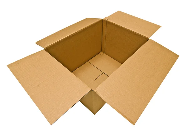 Empty Opened Cardboard Box — Stock Photo, Image