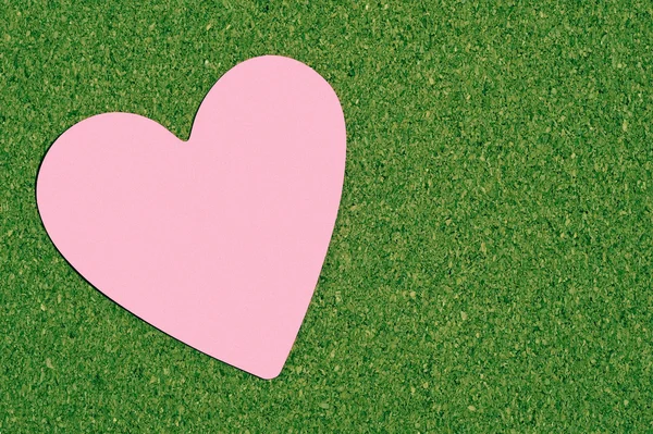 Pink Heart Shaped Sticky Note On Textured Background — Stock Photo, Image