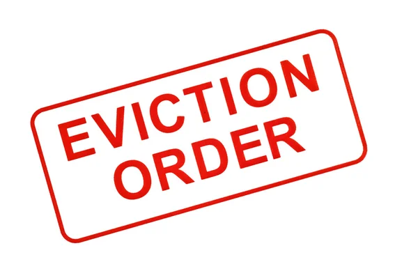 EVICTION ORDER Stamp In Red On White Background — Stock Photo, Image