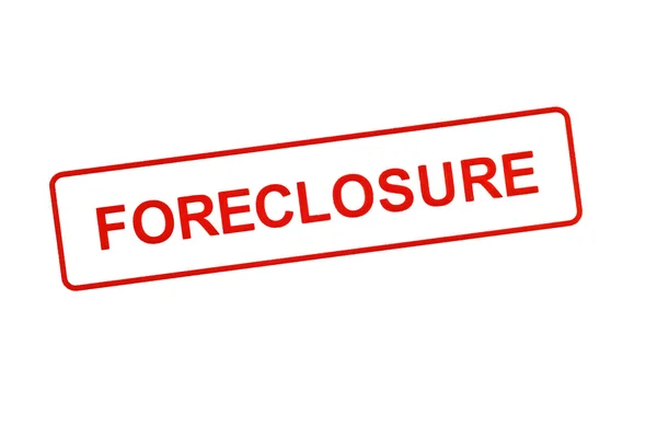 FORECLOSURE Stamp In Red On White Background — Stock Photo, Image