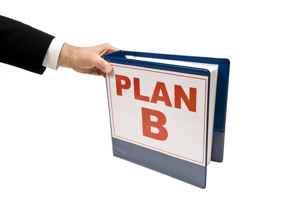 Businessman Grabbing PLAN B — Stock Photo, Image