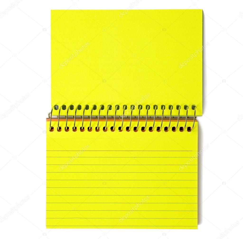 Blank Index Cards Spiral Bound Yellow