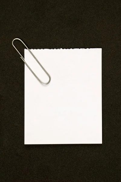 Blank Note With Paper Clip — Stock Photo, Image