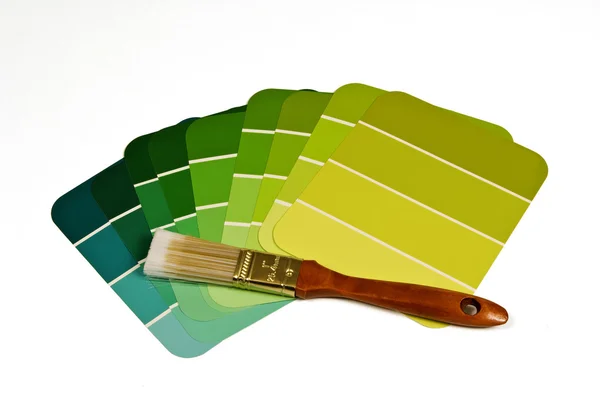 Vzorky barev s Malování nástrojem štětec — Stock fotografie