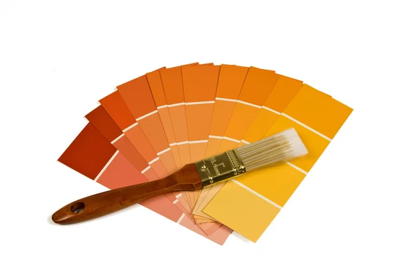 Paint Samples Of Warm Tones With Paint Brush Tool — Stock Photo, Image