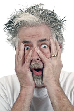 Portrait Of A Shocked Or Scared Married Man clipart