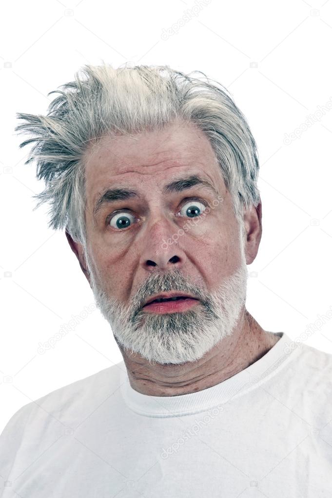 Portrait Of A Surprised Senior Man