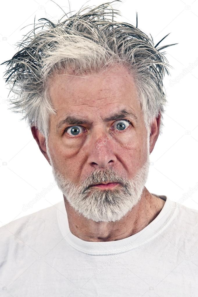 Emotional And Angry Old Man