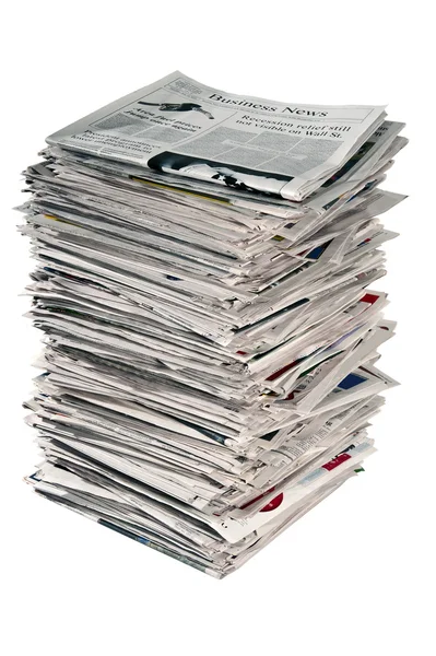 Grote stapel op kranten — Stockfoto