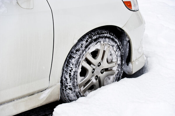 Car Stuck In Snow