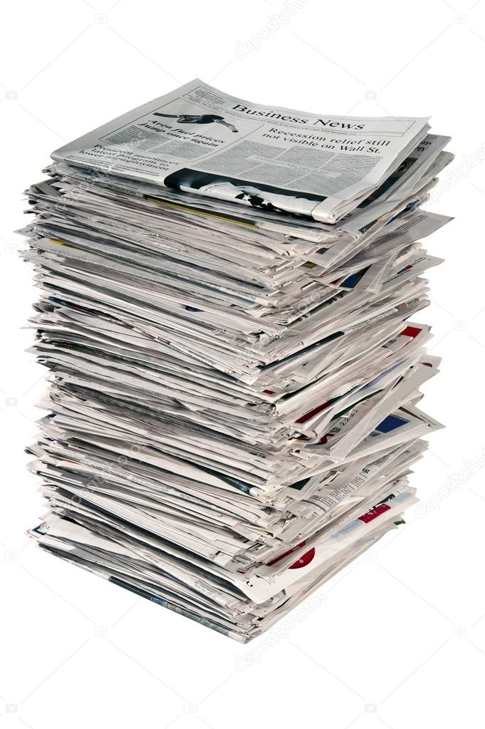 Large Stack On Newspapers