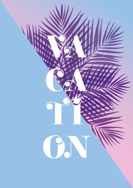 Affiche de design typographique moderne et élégant. Texte "Vacances" sur — Image vectorielle