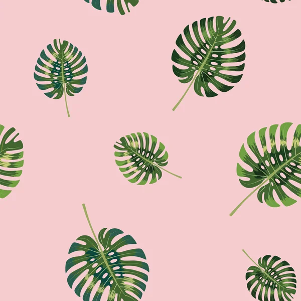 Palmier Feuilles tropicales motif sans couture . Illustrations De Stock Libres De Droits