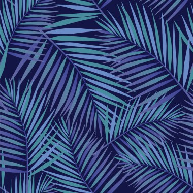 Palm tropikal yaprak seamless modeli.