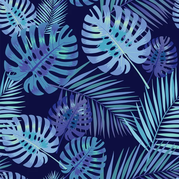 Palm tropikal yaprak seamless modeli.