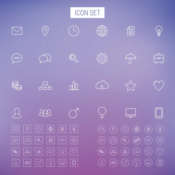 Line icon set — Stock Vector