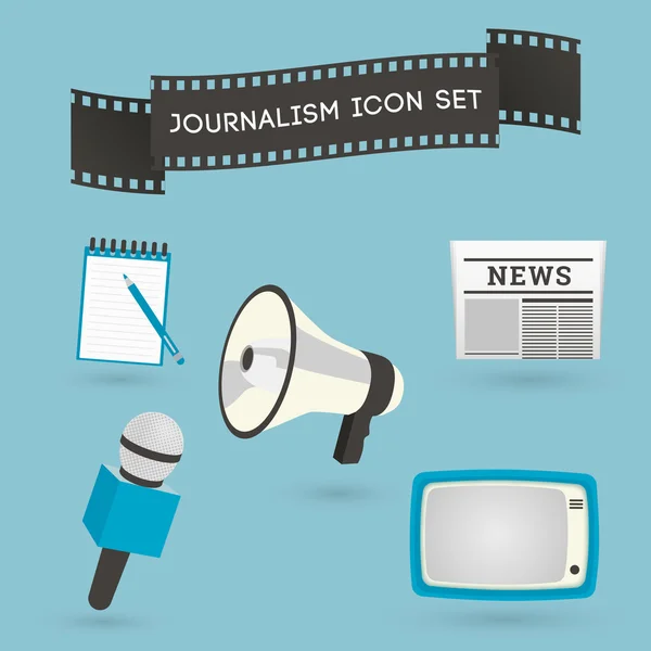 Set of journalism icons — Stock Vector