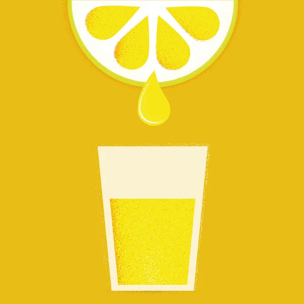 Citroen met glazen limonade of cocktail — Stockvector