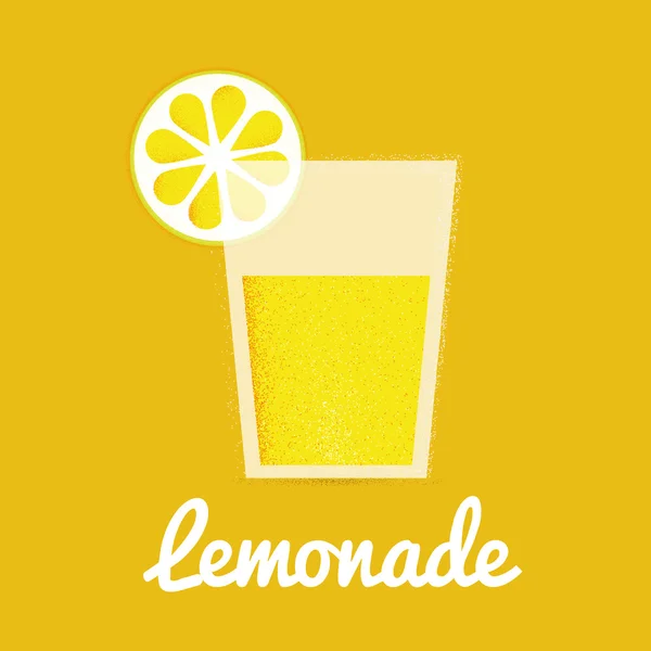 Verre de limonade avec paille à boire — Image vectorielle