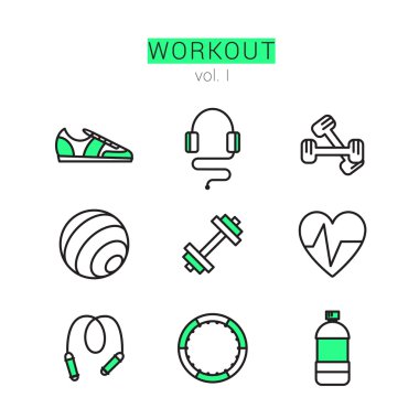 Egzersiz Icons Set Web ve uygulamalar için