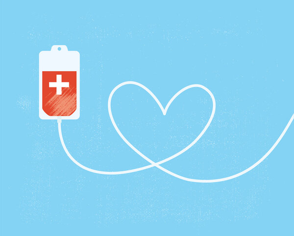 Пакет для сдачи крови с трубкой в форме сердца
.