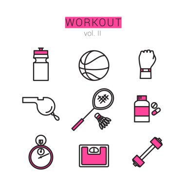 Egzersiz Icons Set Web ve uygulamalar için