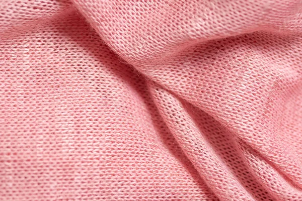 Рожева в'язана тканина крупним планом . — стокове фото