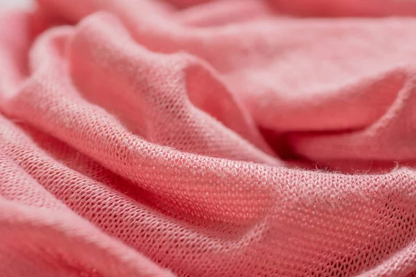 Textura de tejido sintético de punto rosa fondo. —  Fotos de Stock