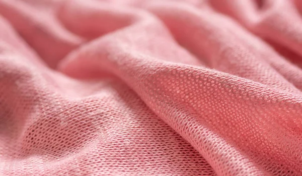 Textura de tejido sintético de punto rosa fondo. —  Fotos de Stock