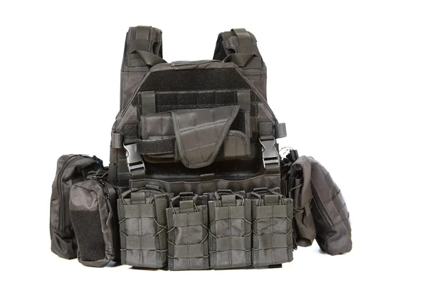 Gilet tactique pour l'armée avec pare-balles et munitions Images De Stock Libres De Droits