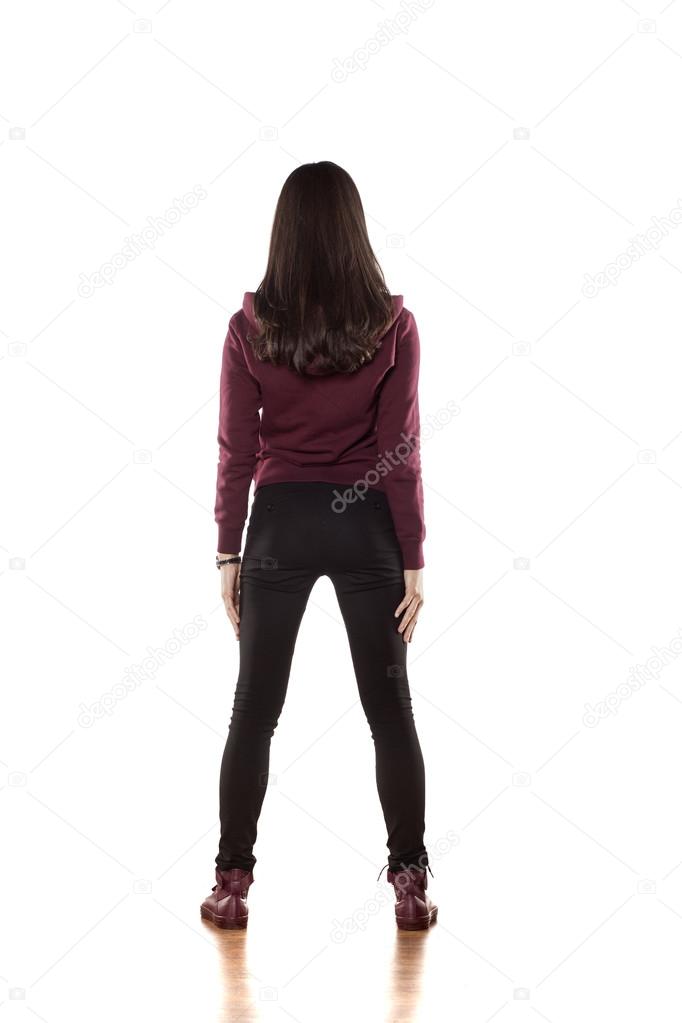 girl wearing tracksuit