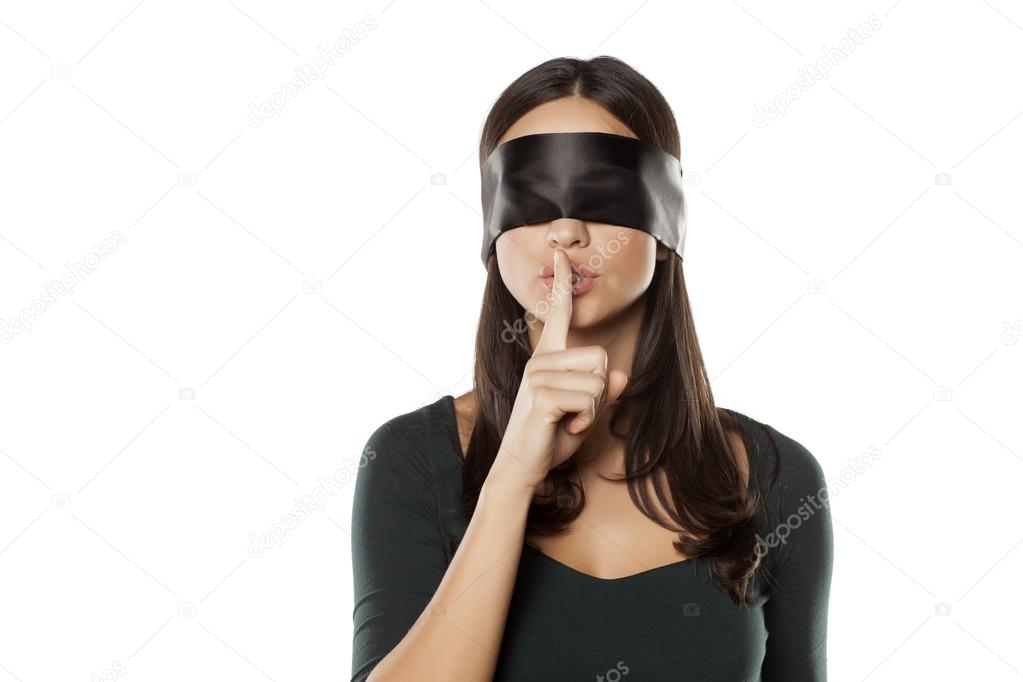 Young blindfolded woman Stock Photo by ©VGeorgiev 100898414